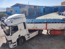 بارگیری رول های شرکت گلبام محلات با تریلی